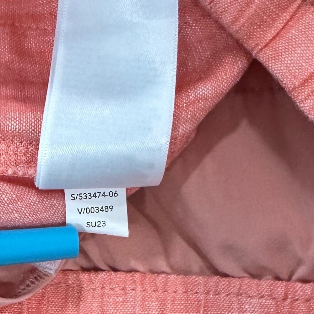 Athleta Retreat Linen Wide Leg Pant Sunset Glow size 8 Summer Beach - Picture 9 of 10
